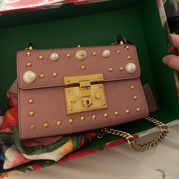 Gucci Padlock Handbag, Pink Leather, NWT - Picture 1 of 2